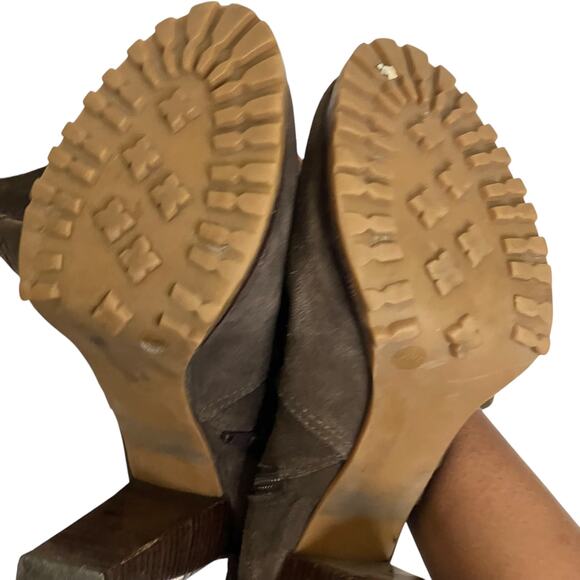 Tory Burch Women's Brown Suede Leather Heeled Boots Size 8.5M - Picture 5 of 11